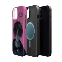 Load image into Gallery viewer, SERIAL EXPERIMENTS LAIN X LIL BRUH GWOP MAGNETIC IMPACT RESISTANT TOUGH PINK PHONE CASE
