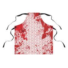 Load image into Gallery viewer, BLOOD SPLATTER SCRIPT APRON
