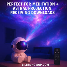 Load image into Gallery viewer, INTER-DIMENSIONAL DREAMS GALAXY STAR PROJECT ASTRONAUT CE5 PROTOCOL CONTACT LIL BRUH GWOP LED NIGHT LIGHT
