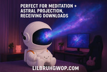 Load image into Gallery viewer, INTER-DIMENSIONAL DREAMS GALAXY STAR PROJECT ASTRONAUT CE5 PROTOCOL CONTACT LIL BRUH GWOP LED NIGHT LIGHT
