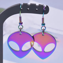 Load image into Gallery viewer, STARSEED ALIEN HEAD NECKLACES / KEYCHAINS STAINLESS STEEL MULTI COLORS
