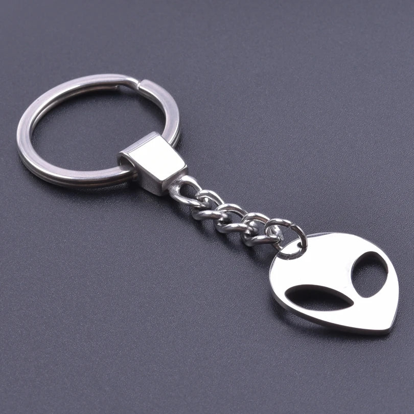 STARSEED ALIEN HEAD NECKLACES / KEYCHAINS STAINLESS STEEL MULTI COLORS