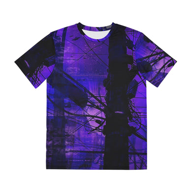 Serial Experiments Lain x Lil Bruh Gwop cyberpunk anime t-shirt with holographic vaporwave design by Lil Bruh Gwop