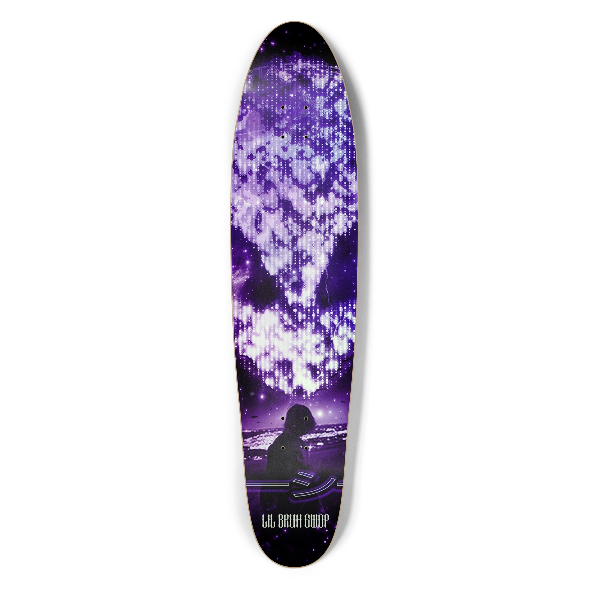 LIMITED EDITION LIL BRUH GWOP STARSEED LONGBOARD - PURPLE (GLOW IN THE DARK)