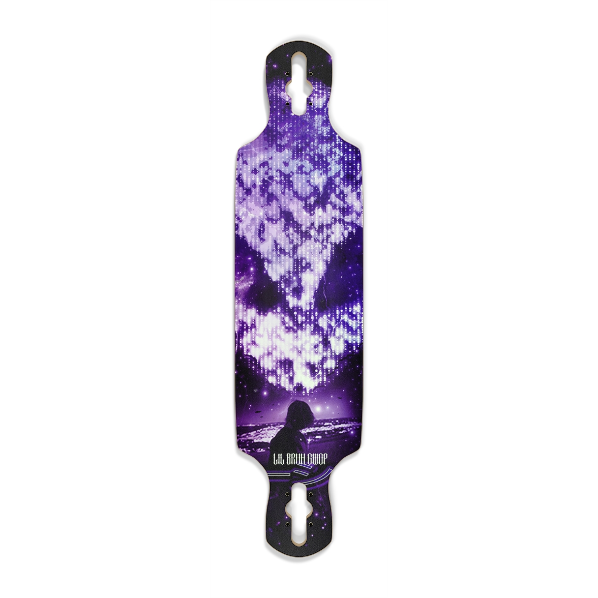 LIMITED EDITION LIL BRUH GWOP STARSEED DROP THROUGH LONGBOARD - PURPLE GLOW IN THE DARK
