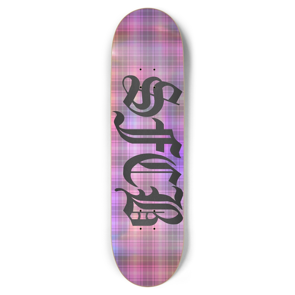 SFCB PLAID SKATEBOARD - 8.75
