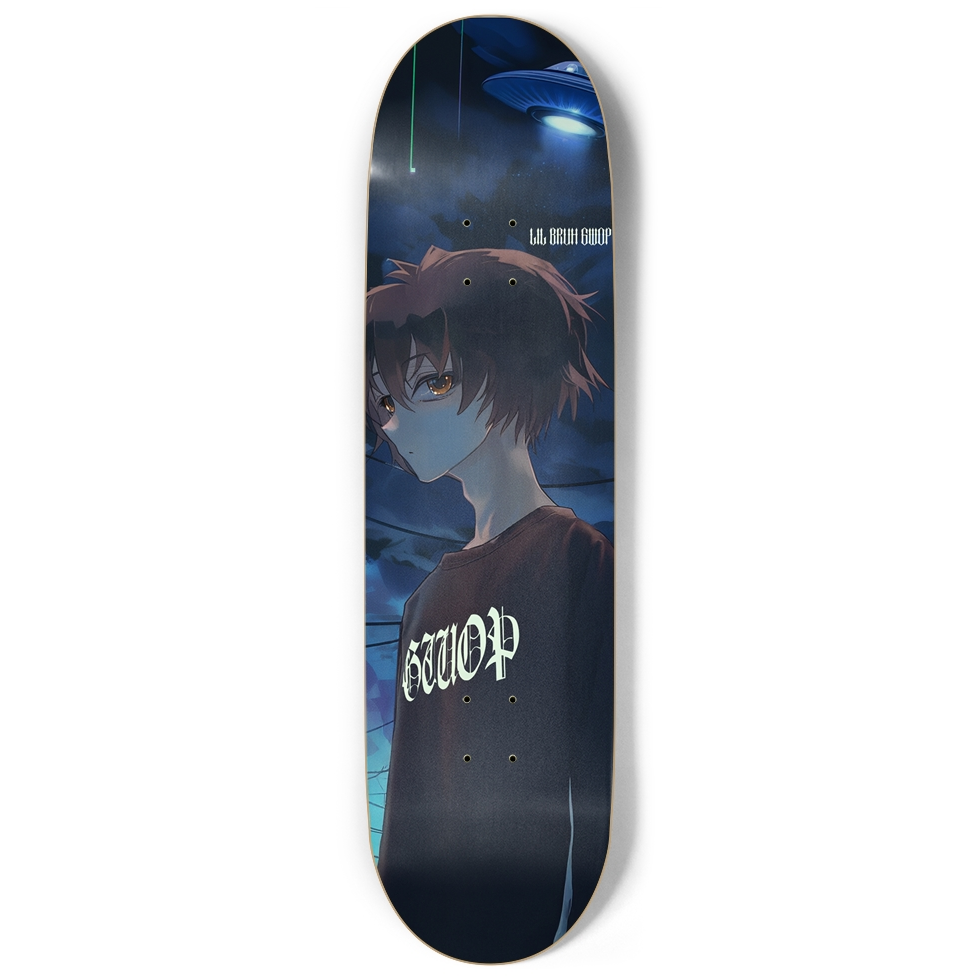 LIL BRUH GWOP ANIME UFO SKATEBOARD 9